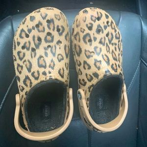 Cheetah-Print Fur Crocs